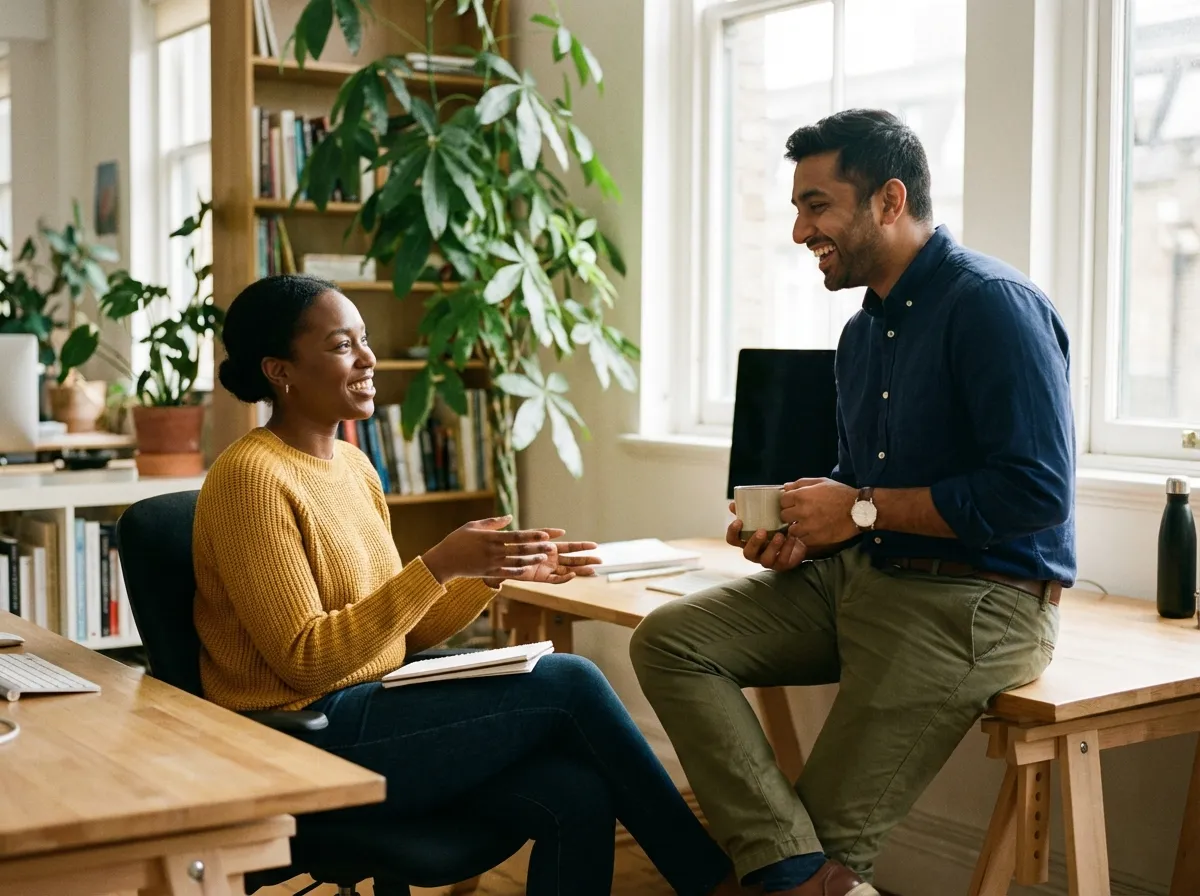 Marketing team collaborating