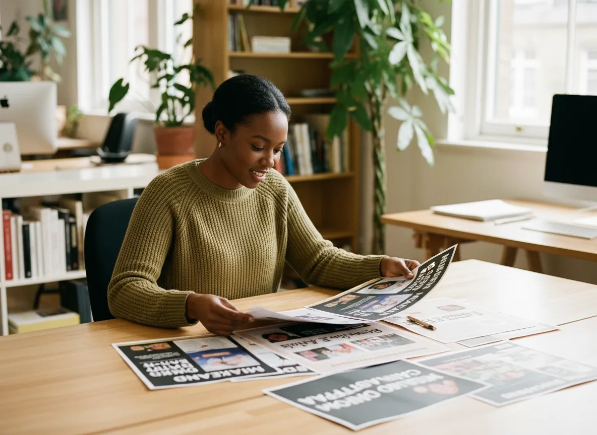 Managed marketing team at work