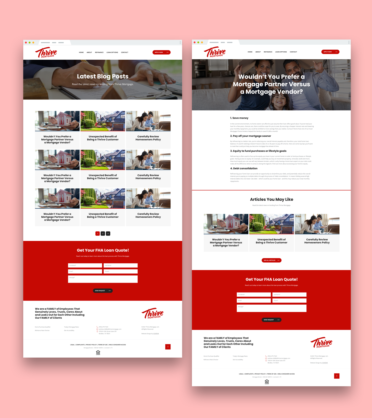 Thrive Mortgage - Website