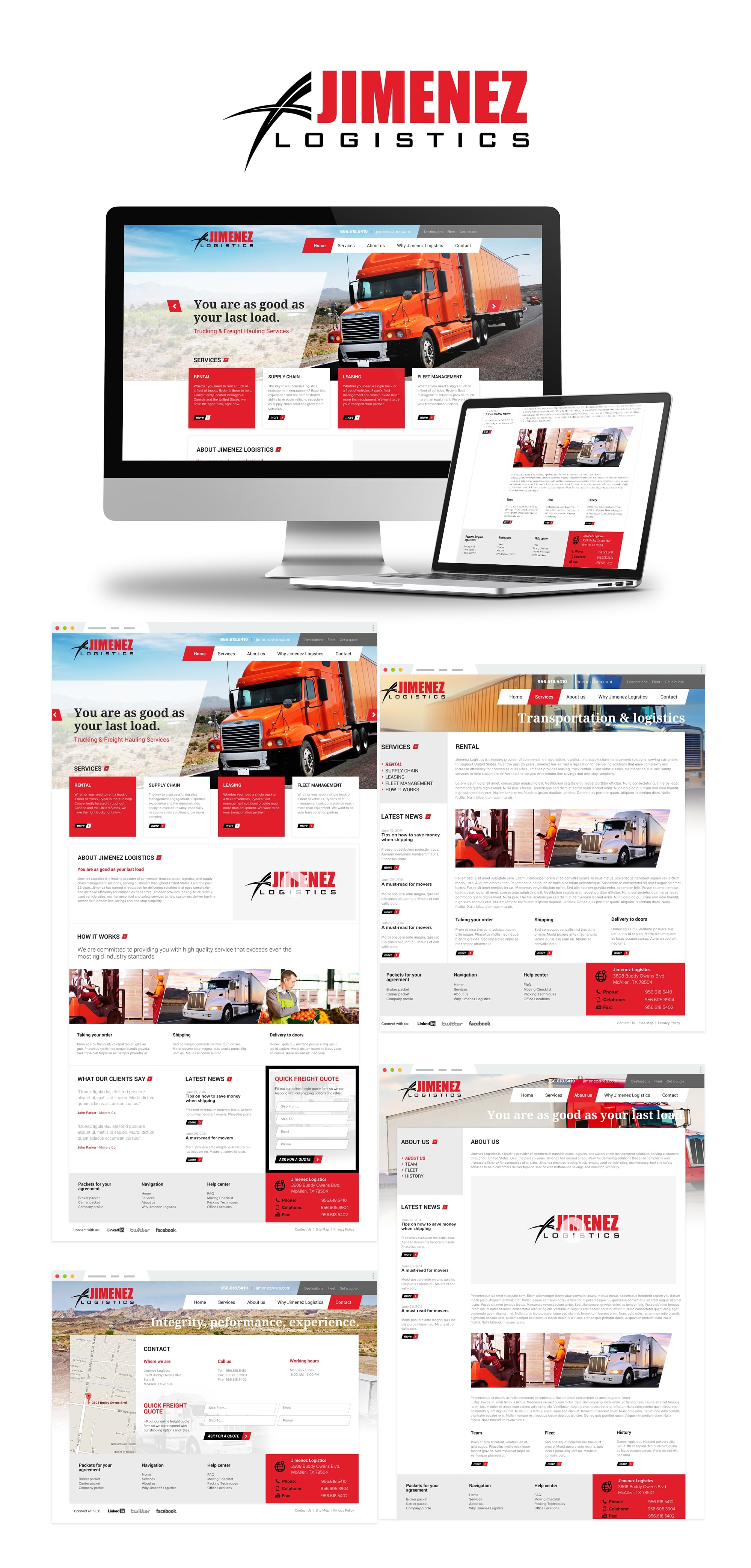 Jimenez Logistics - Full project showcase